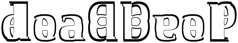 Ambigram for deadbeef in Liberationserif-bold